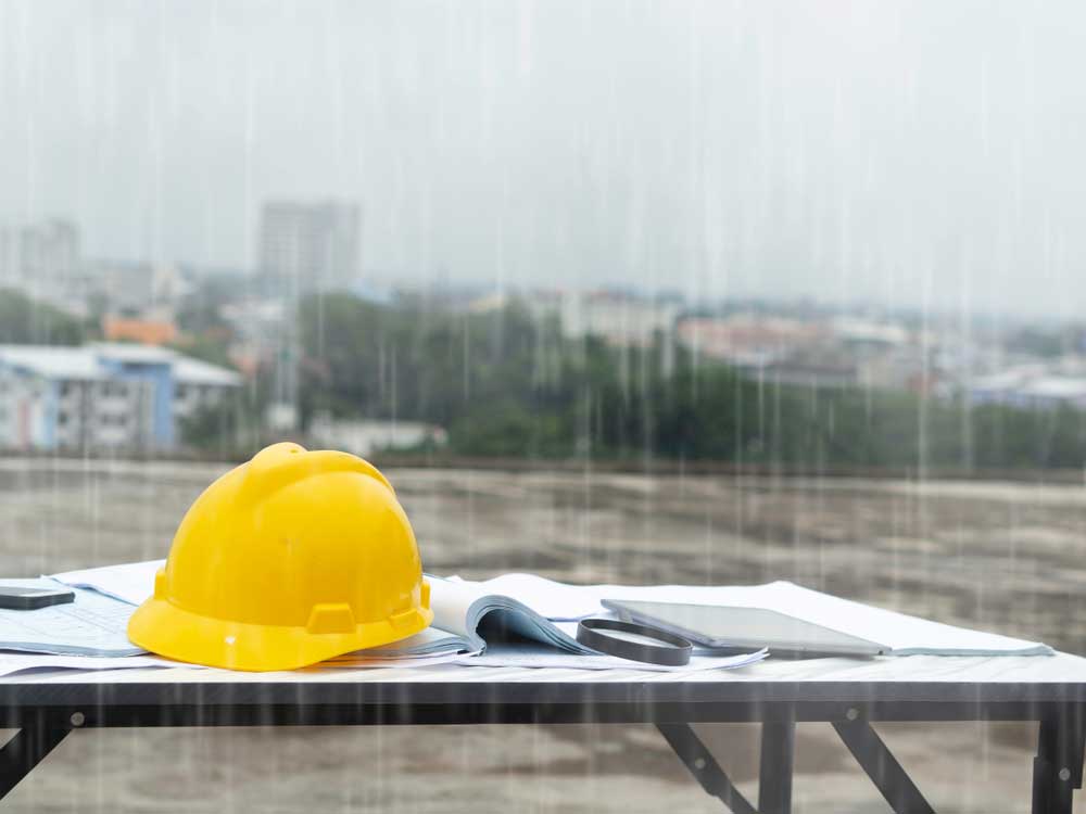 Construction site safety for wet weather
