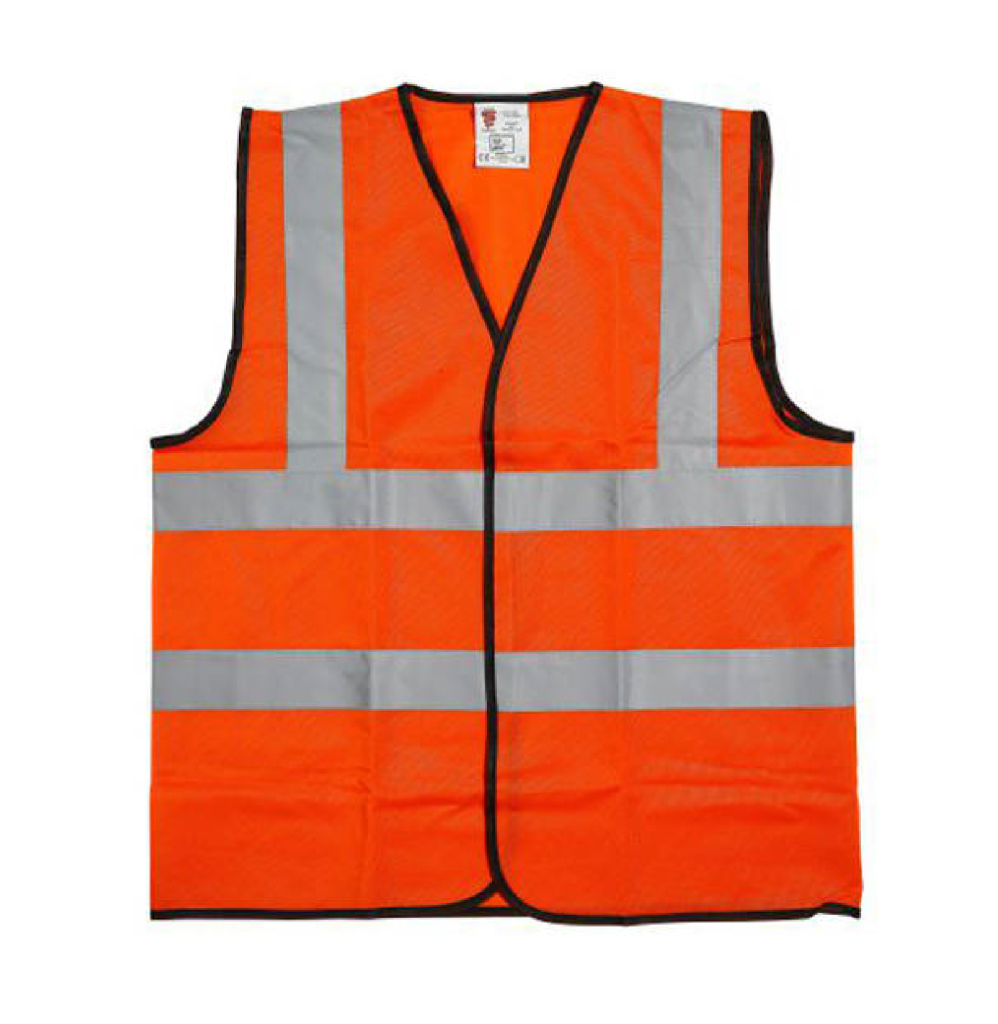 Yellow Or Orange Hi Vis Safety Vest Waistcoat With Reflective Strips S-5XL