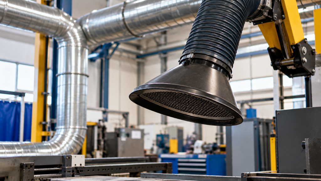 local exhaust ventilation system in an industrial workplace